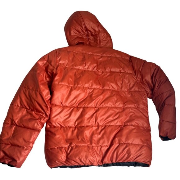 Point Zero Reversible Mens XXL Orange Puffer Jacket With Hood & Black Lining. - Picture 2 of 11